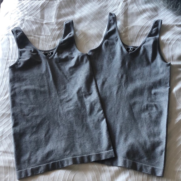 2 Gray tank top/intimates - Picture 1 of 3